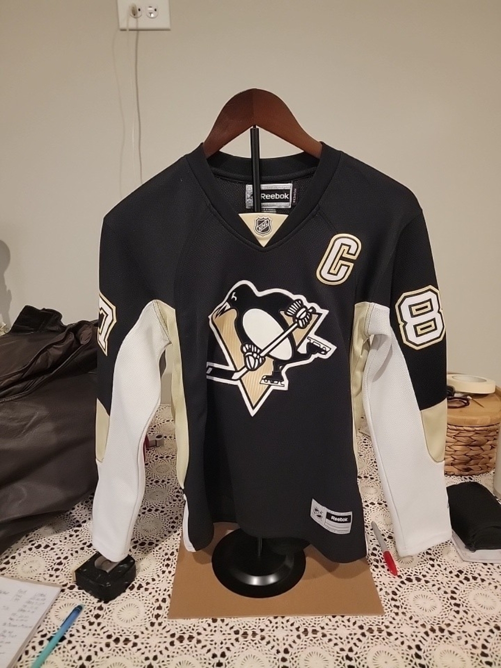 Reebok Black and Cream NHL Women’s Hockey Jersey